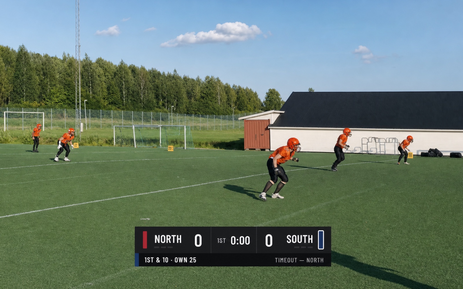 Goodstuff Scoreboard – live-sändning med matchgrafik över en amerikansk fotbollsmatch